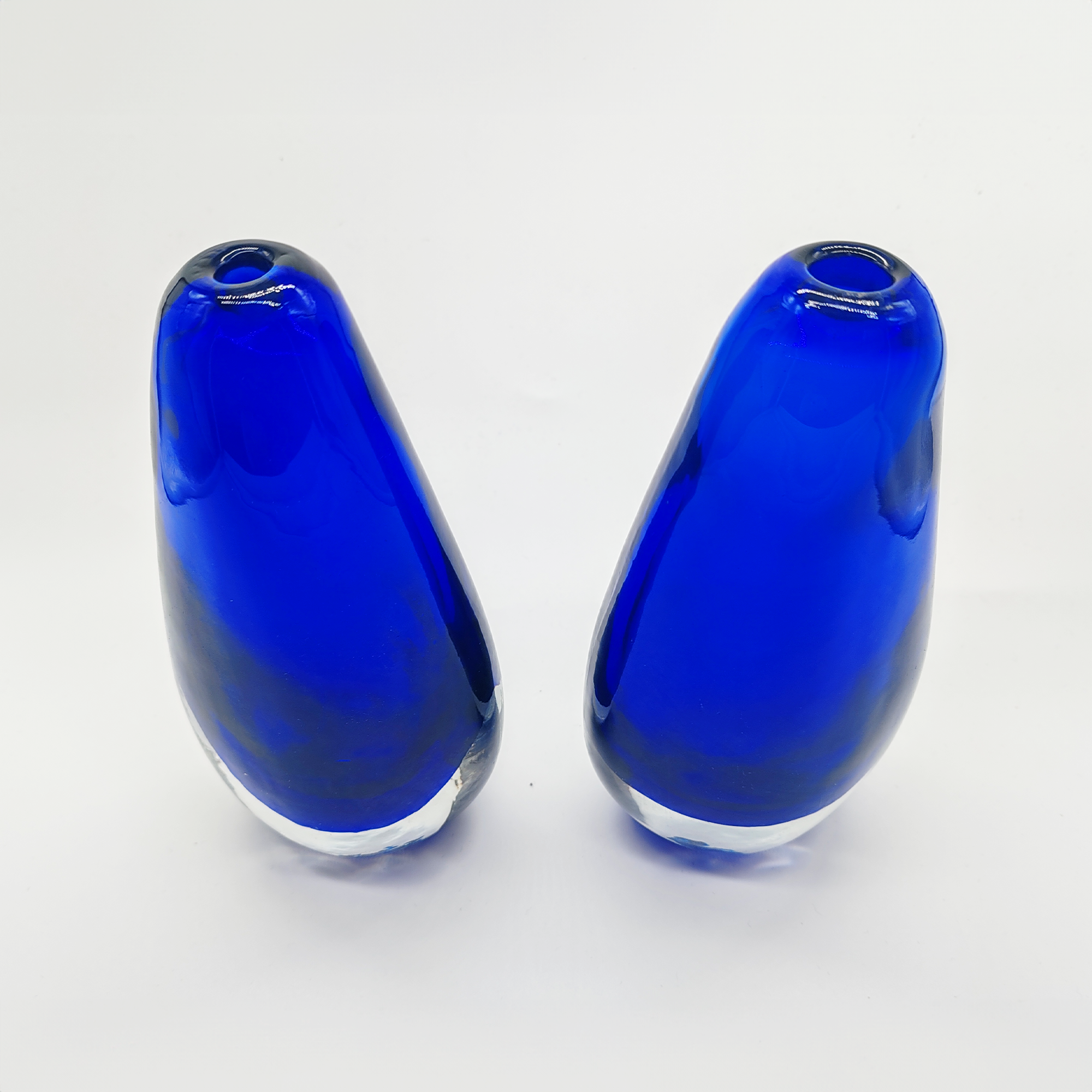 Pair of Vases in Murano Glass by Flavio Poli for Seguso - 1960s.