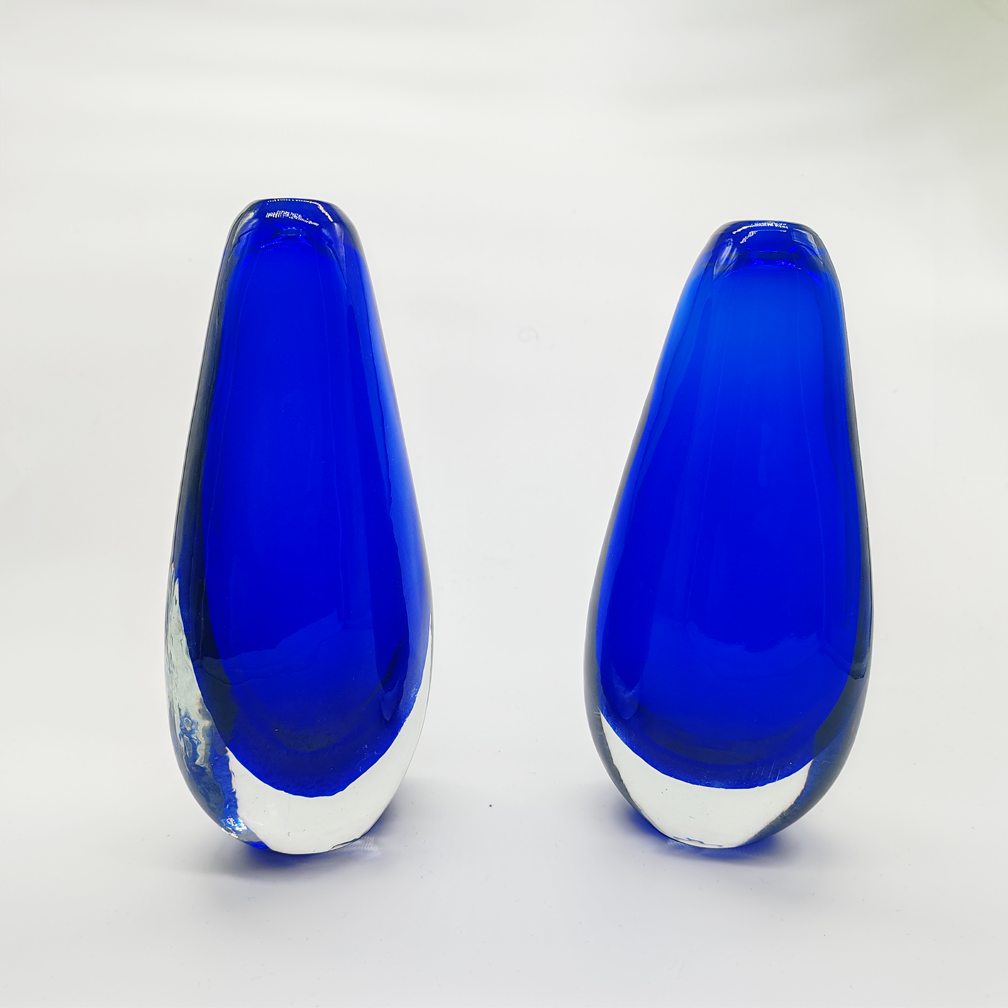 Pair of Vases in Murano Glass by Flavio Poli for Seguso - 1960s.