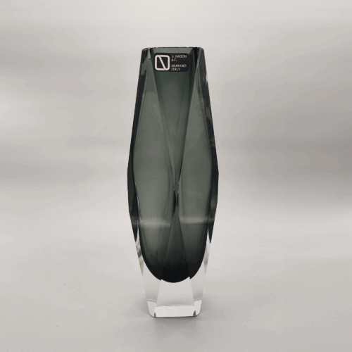 Vintage Multifaceted Vase in Murano Glass by Nason - 1960s