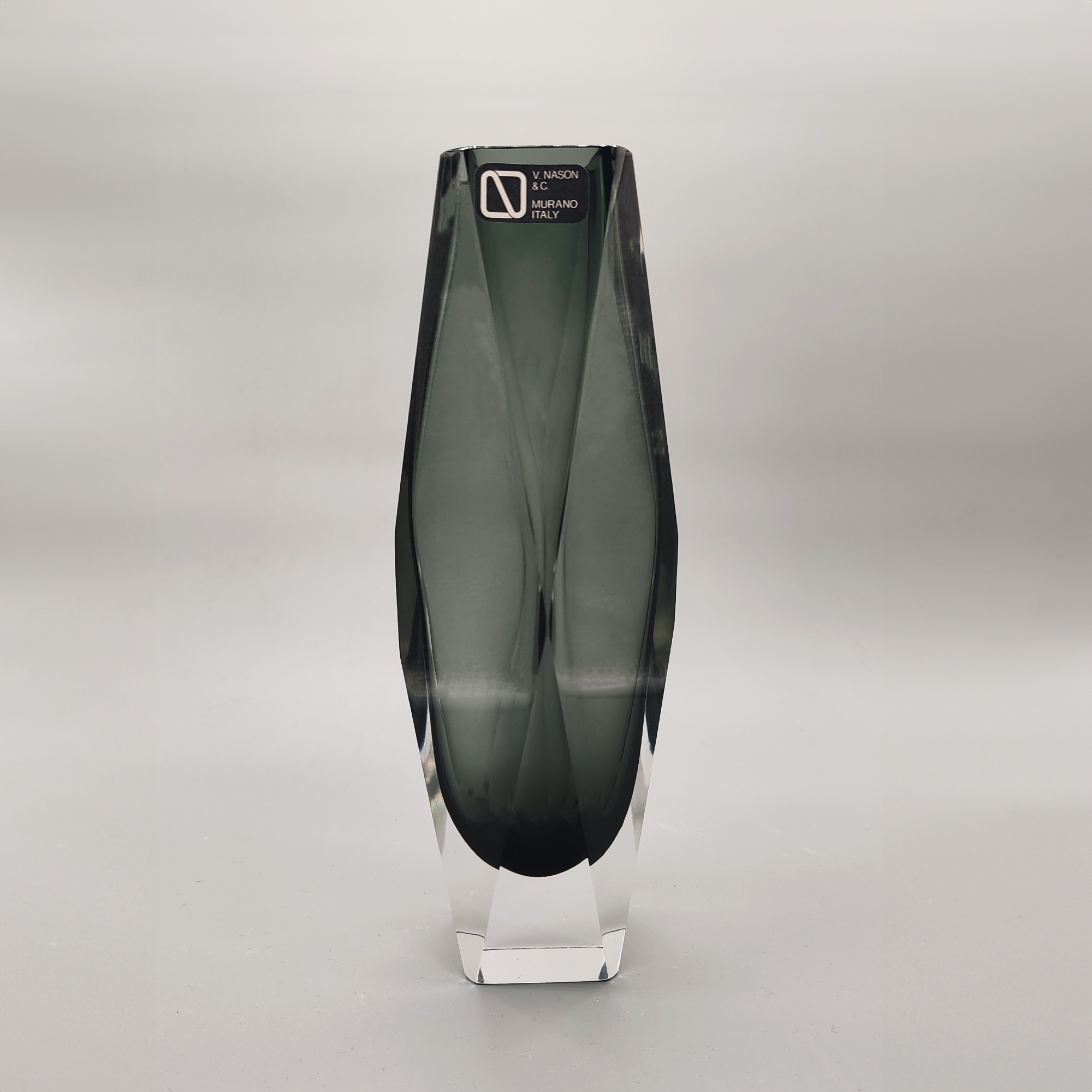Vintage Multifaceted Vase in Murano Glass by Nason - 1960s