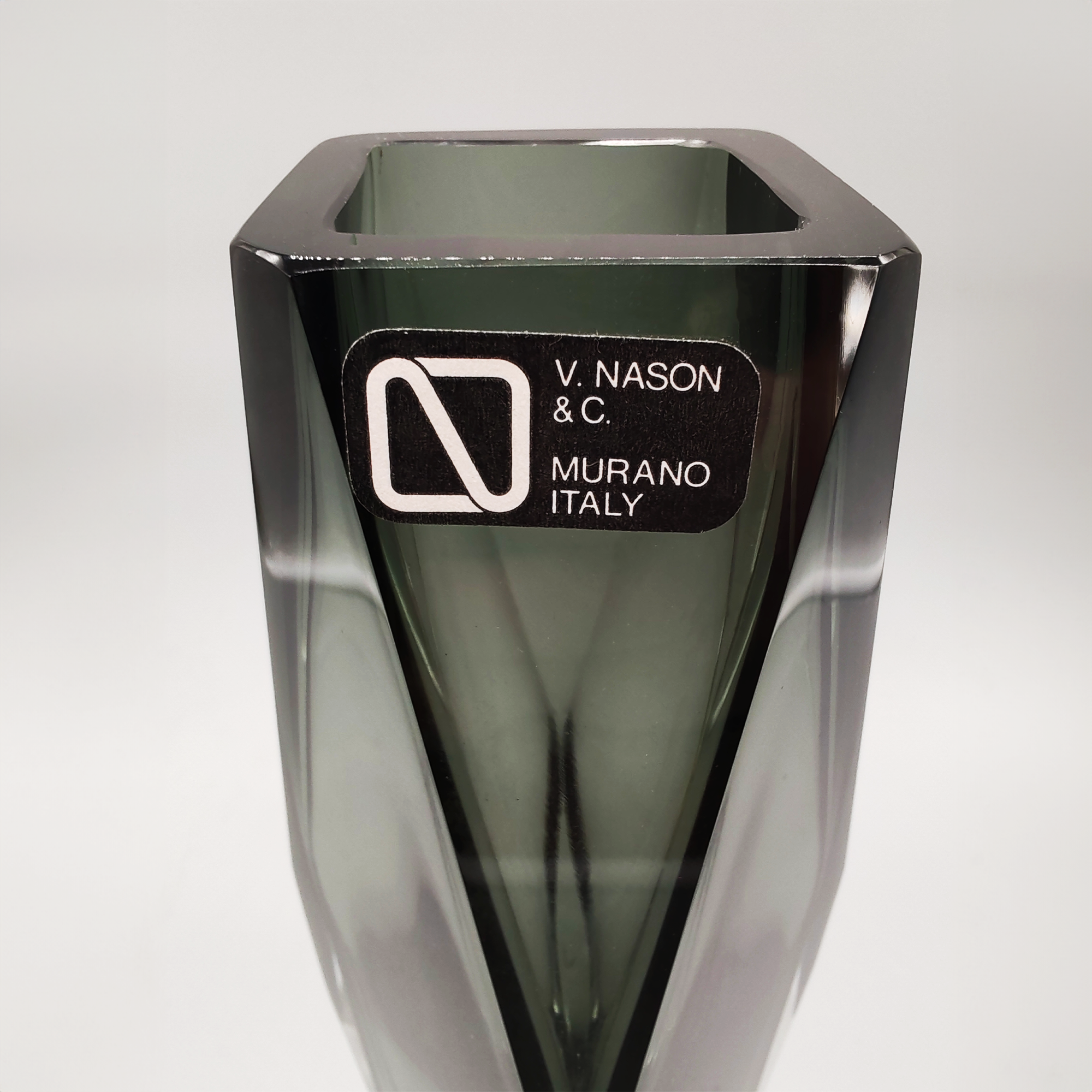 Vintage Multifaceted Vase in Murano Glass by Nason - 1960s