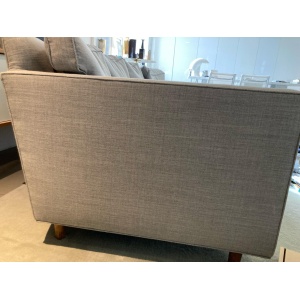 Dunbar Curved Grey Sofa By Edward Wormley