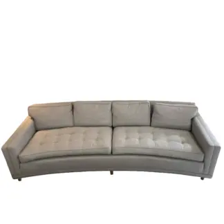 Dunbar Curved Grey Sofa By Edward Wormley