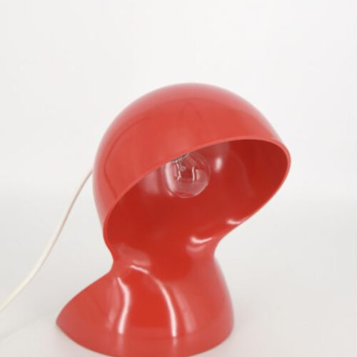 Vintage Red Dalù Table Lamp by Vico Magistretti for Artemide, 1960s