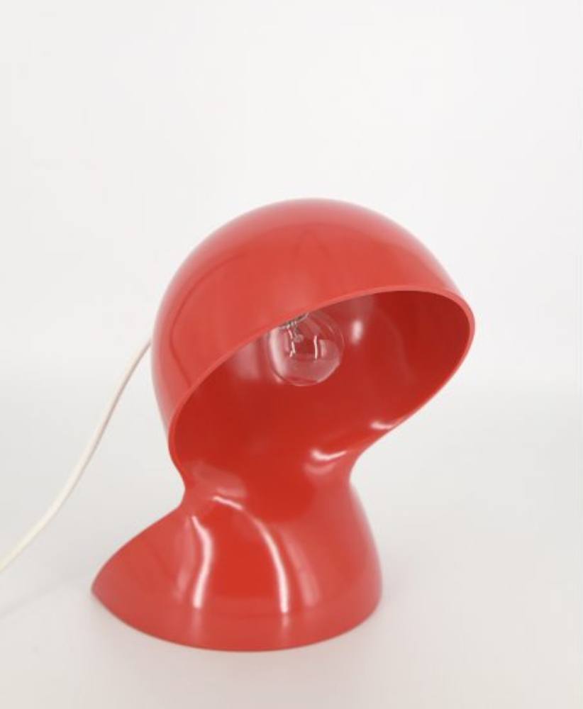 Vintage Red Dalù Table Lamp by Vico Magistretti for Artemide, 1960s