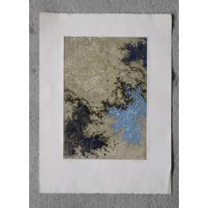 Yannick Ballif, Abstract Serigraph on Woven Paste, 1976