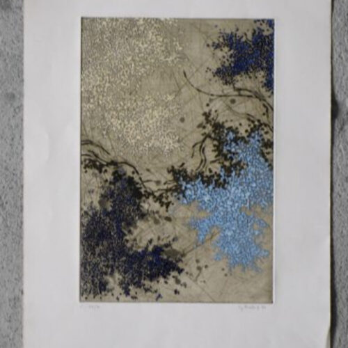 Yannick Ballif, Abstract Serigraph on Woven Paste, 1976