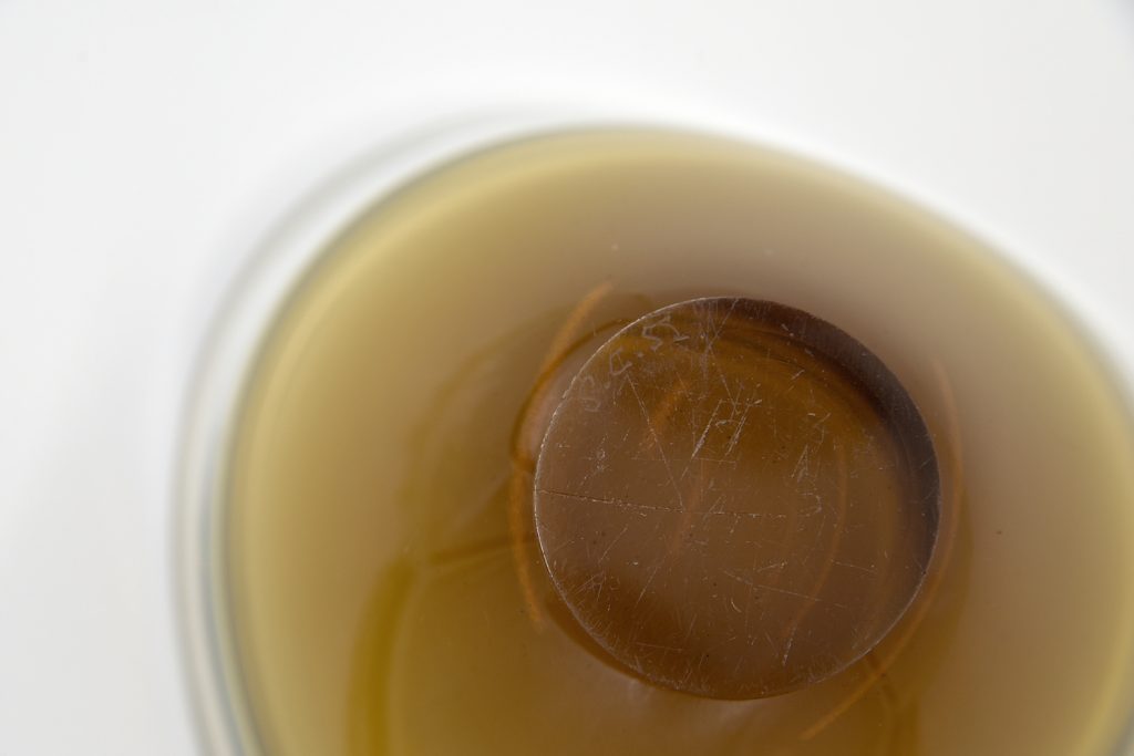 Mid-Century Scandinavian Gold; Brown Sommerso Glass Bowl, 1950s