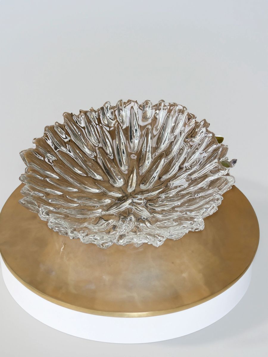 Budded crystal bowl designed by Per Lütken in the 1970s and manufactured by Royal Copenhagen in 1991.