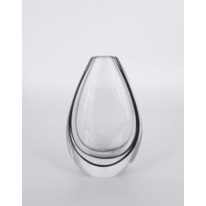 Scandinavian Glass Contour Vase by Vicke Lindstrand for Kosta, 1950s