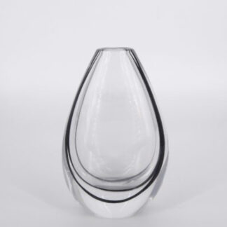 Scandinavian Glass Contour Vase by Vicke Lindstrand for Kosta, 1950s