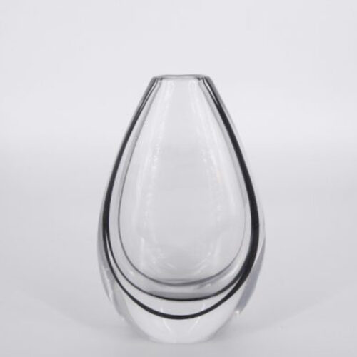 Scandinavian Glass Contour Vase by Vicke Lindstrand for Kosta, 1950s
