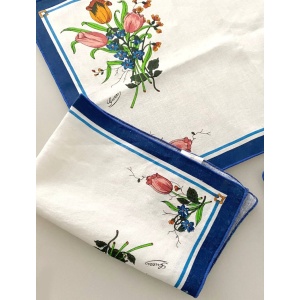 1980s Gucci Accornero Print Linen Placemat Set