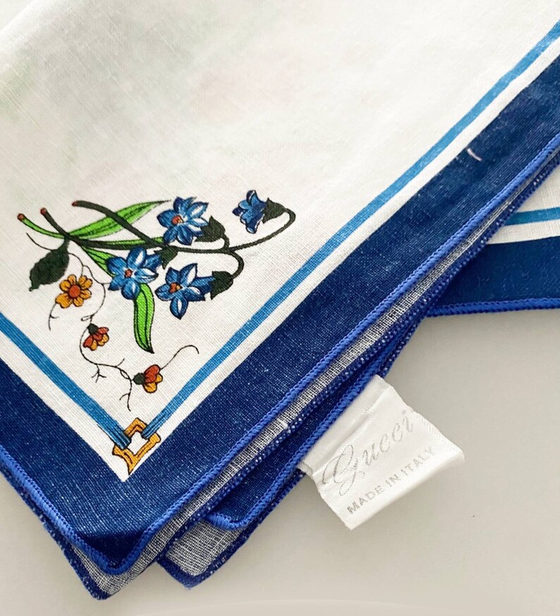 1980s Gucci Accornero Print Linen Placemat Set