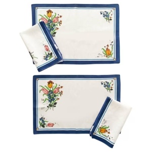 1980s Gucci Accornero Print Linen Placemat Set