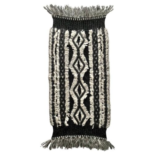 2000s Christian Dior Tribal Geometric Wool Knitted Scarf Shawl