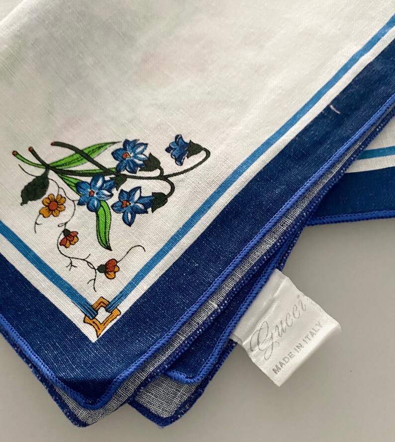 1980s Gucci Accornero Print Linen Placemat Set