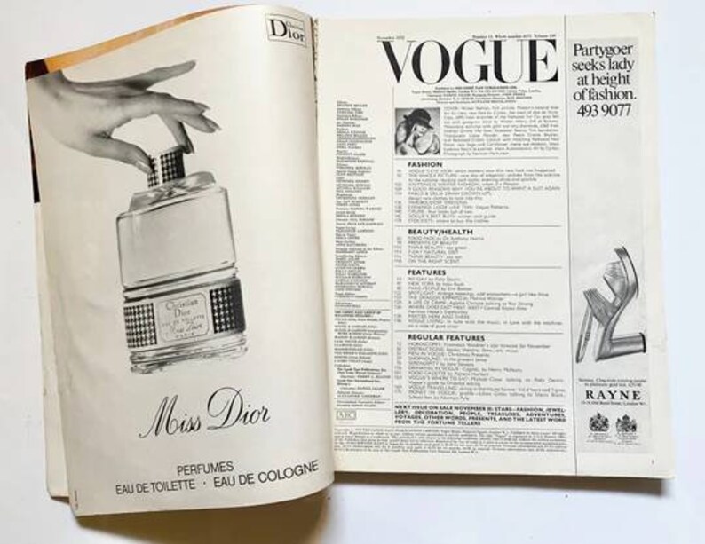 1972 Vogue Magazine - 'The Look From Head To Foot' - Cover By Norman Parkinson