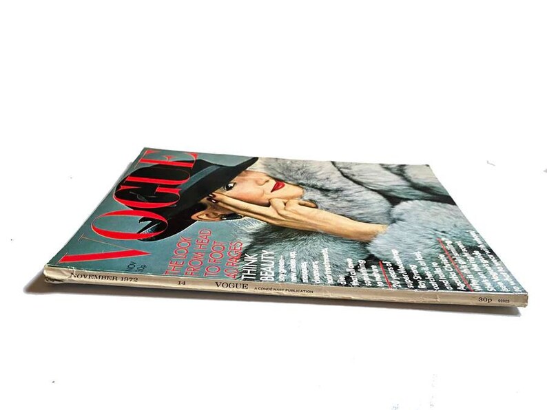 1972 Vogue Magazine - 'The Look From Head To Foot' - Cover By Norman Parkinson
