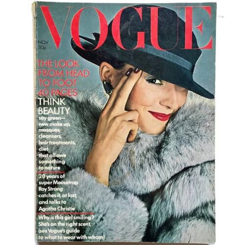 1972 Vogue Magazine - 'The Look From Head To Foot' - Cover By Norman Parkinson
