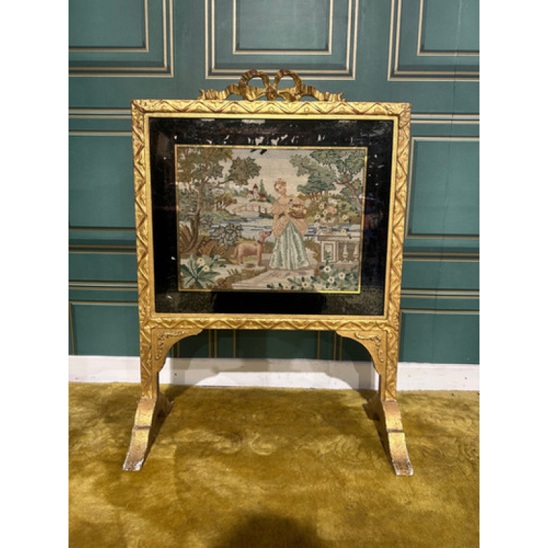 Nineteenth Century Gilt Wood Grate Screen