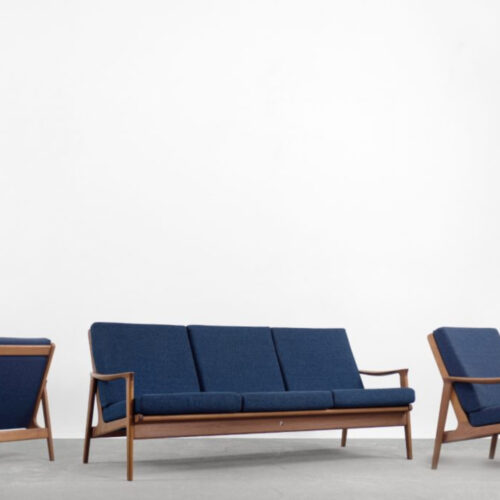 Mid-Century Australian Modern Teak Sofa & Armchairs by Parker Furniture, 1950s, Set of 3
