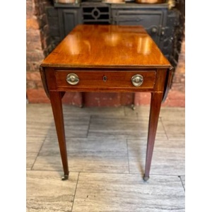 Antique George III mahogany inlaid Pembroke table