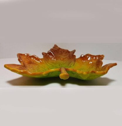 1980s Christian Dior Ceramic Green Leaf Decorative Bowl - Image 5