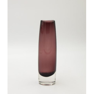 Mid-Century Scandinavian Sommerso Plum Glass Vase, 1950s