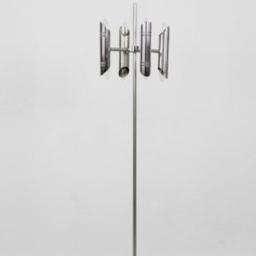 Mid-Century Modern Vintage Space Age Chrome Floor Lamp, 1960s