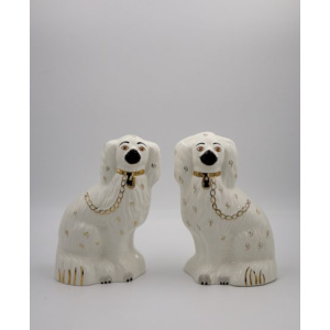 Mid-Century Staffordshire Ceramic Spaniel Mantle Dogs 1378-4 from Beswick England, 1960s, Set of 2