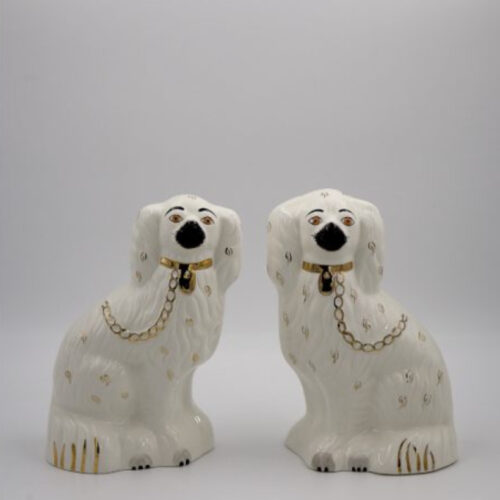 Mid-Century Staffordshire Ceramic Spaniel Mantle Dogs 1378-4 from Beswick England, 1960s, Set of 2