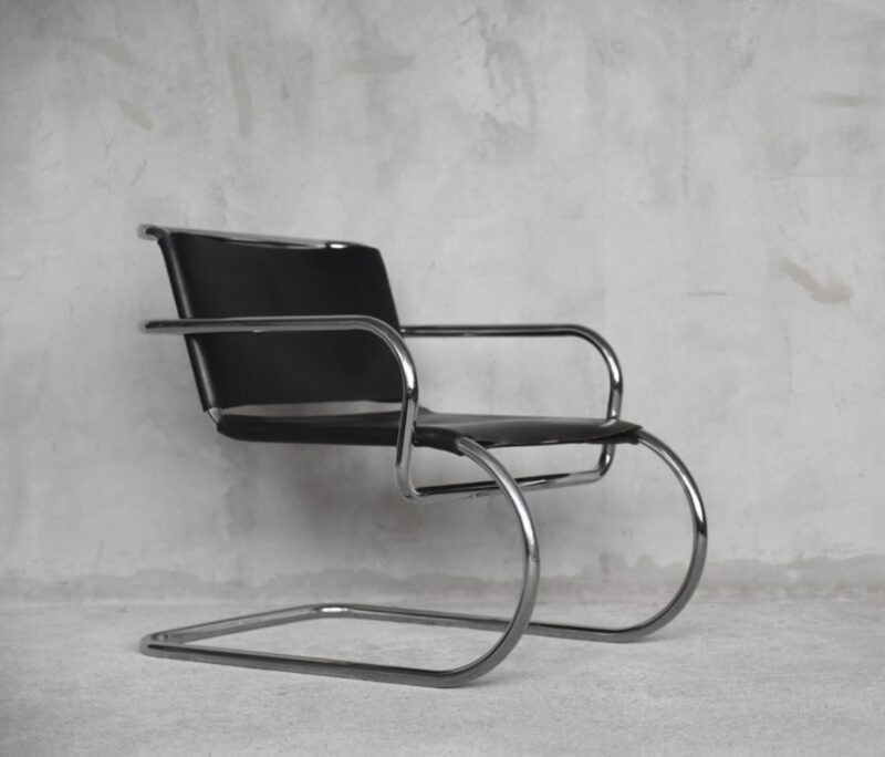 German Leather Armchair by Franco Albini for Tecta, 1950s