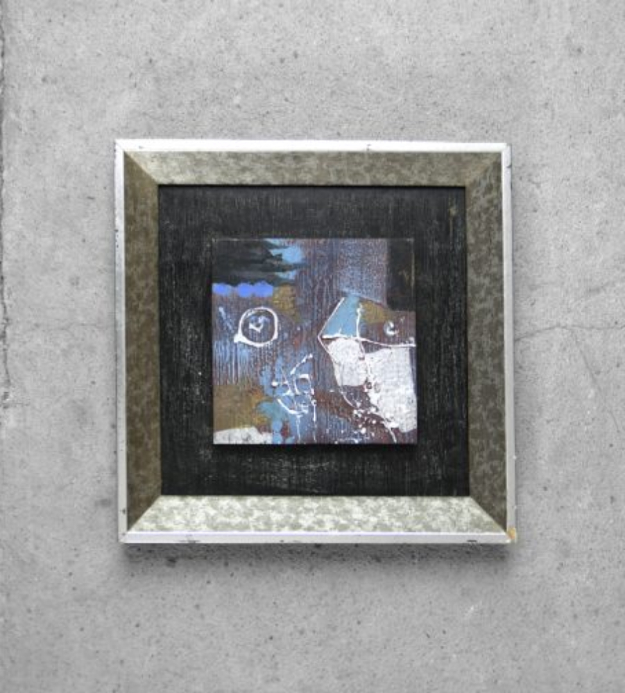 Brutalist Oil on Canvas, Unknown Artist, 1970s