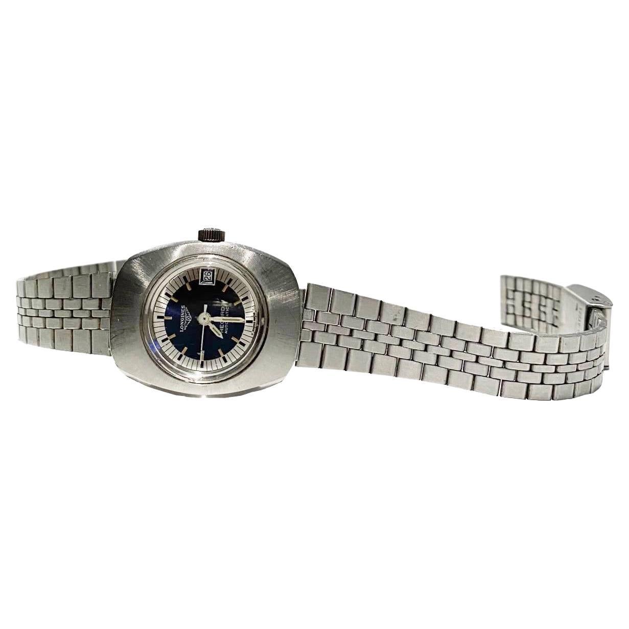 1970s Longines Record Automatic Steel Watch