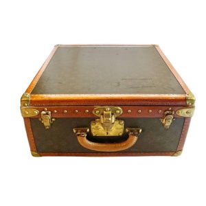 1940s Louis Vuitton Saks & Cy New York Leather Trunk