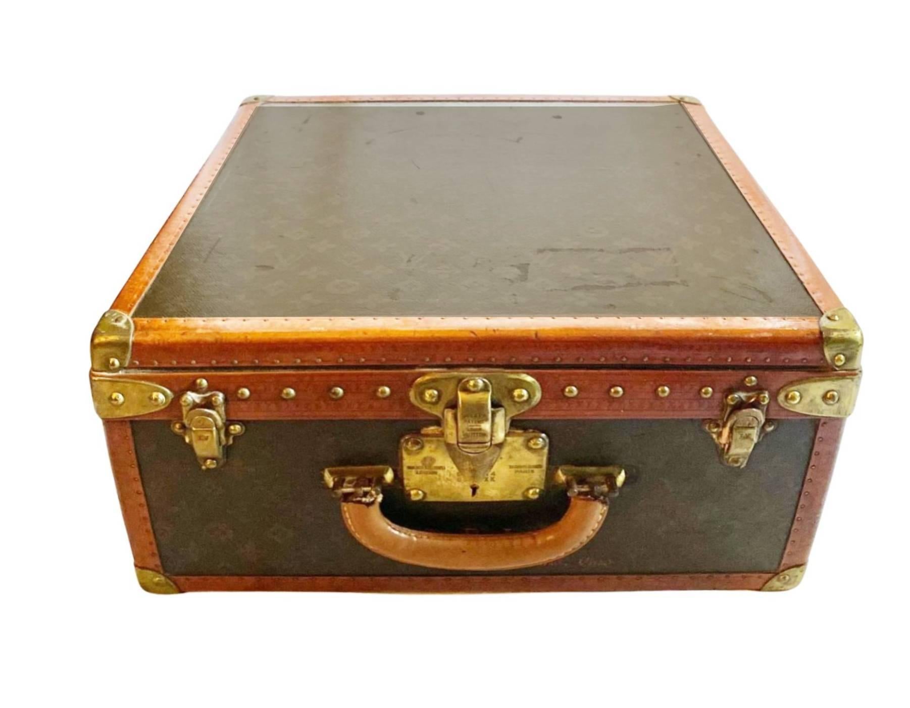 1940s Louis Vuitton Saks & Cy New York Leather Trunk