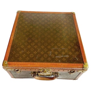 1940s Louis Vuitton Saks & Cy New York Leather Trunk