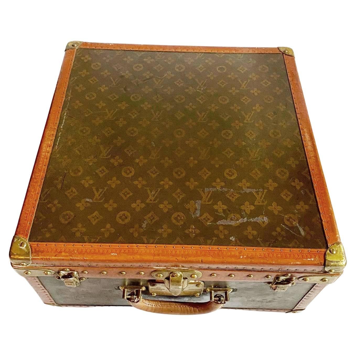 1940s Louis Vuitton Saks & Cy New York Leather Trunk