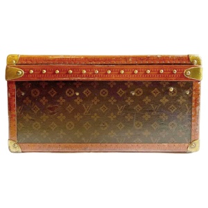 1940s Louis Vuitton Saks & Cy New York Leather Trunk