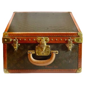 1940s Louis Vuitton Saks & Cy New York Leather Trunk