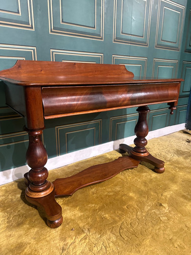 Victorian Mahogany Twin Pillar Side Table
