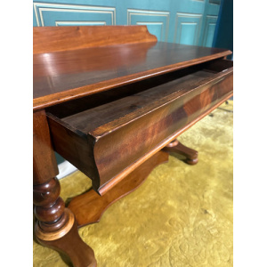 Victorian Mahogany Twin Pillar Side Table