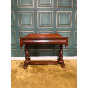 Victorian Mahogany Twin Pillar Side Table