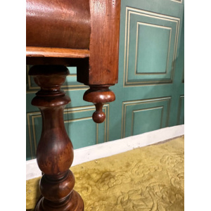 Victorian Mahogany Twin Pillar Side Table
