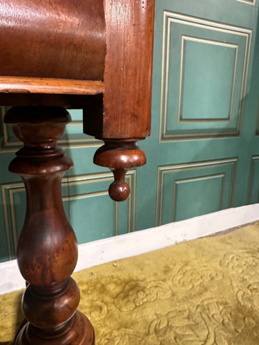 Victorian Mahogany Twin Pillar Side Table