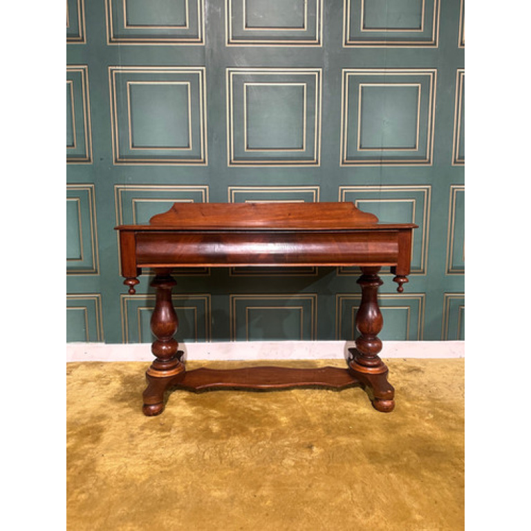 Victorian Mahogany Twin Pillar Side Table