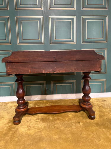 Victorian Mahogany Twin Pillar Side Table