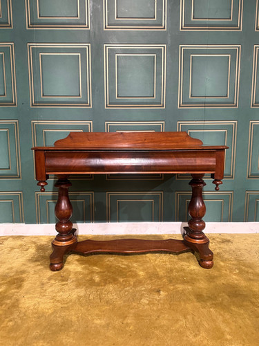 Victorian Mahogany Twin Pillar Side Table