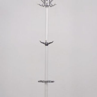 Mid-Century Modern White Floor Coat Rack, 1990s